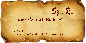 Szomolányi Rudolf névjegykártya