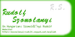 rudolf szomolanyi business card